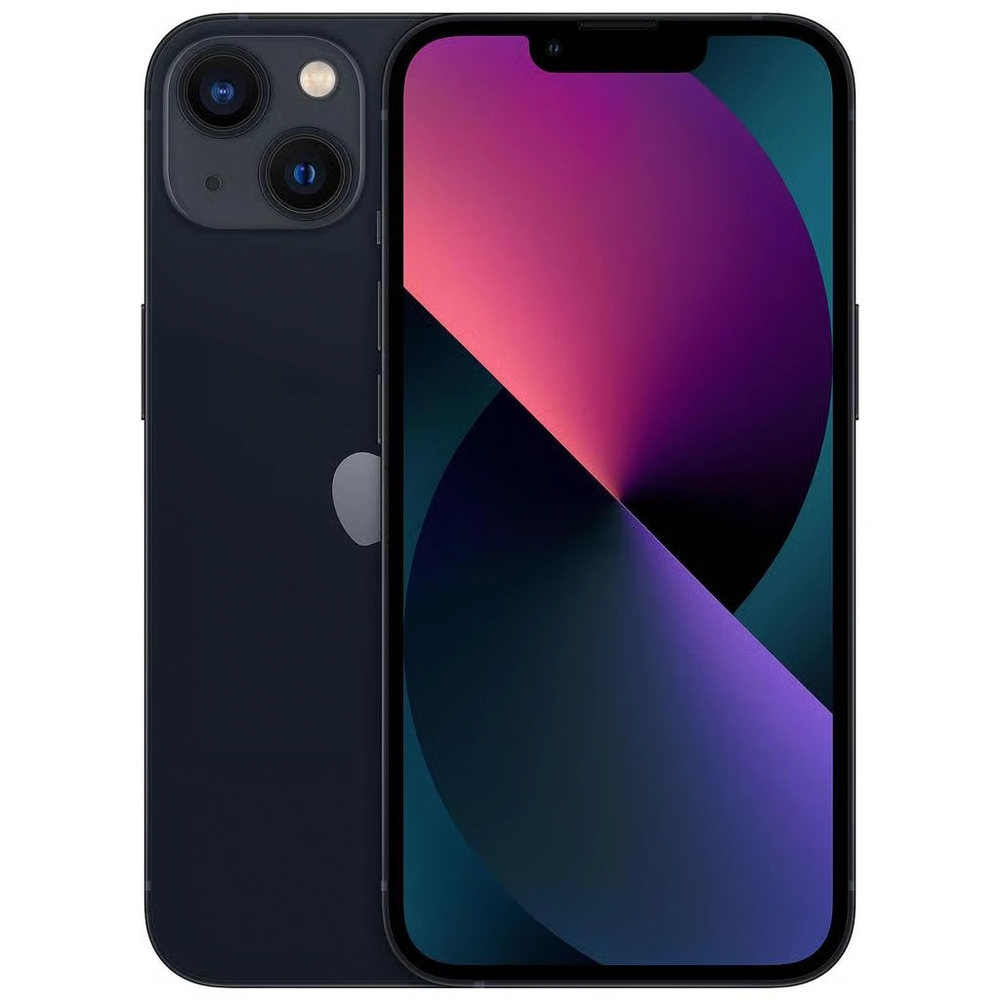 iPhone 13 Negro vista frontal y trasera
