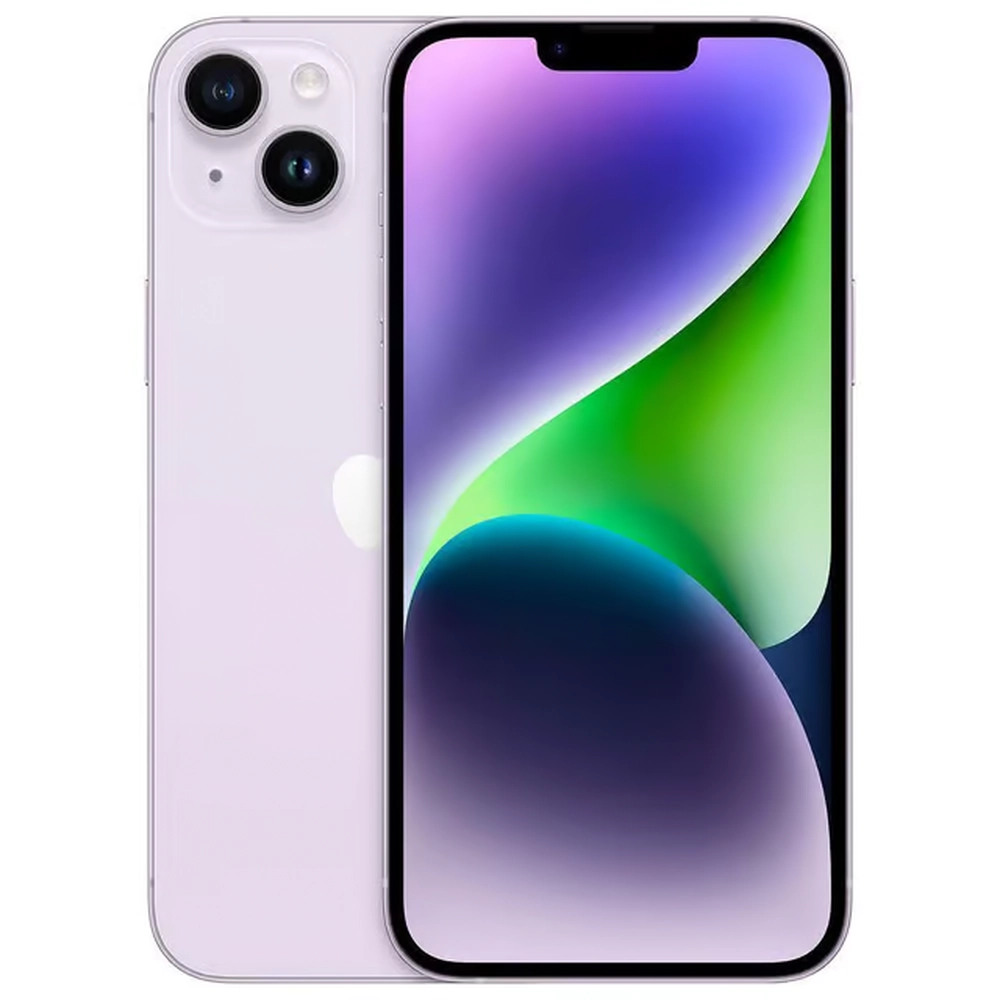 iPhone 14 Plus Lila iPhone 14 Plus Lila vista frontal y trasera