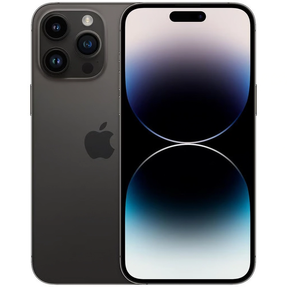 iPhone 14 Pro Max Negro vista frontal y trasera