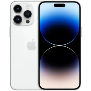 iPhone 14 Pro Max Plata vista frontal y trasera