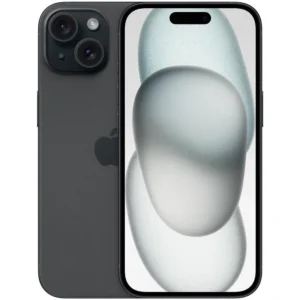 iPhone 15 Negro vista frontal y trasera