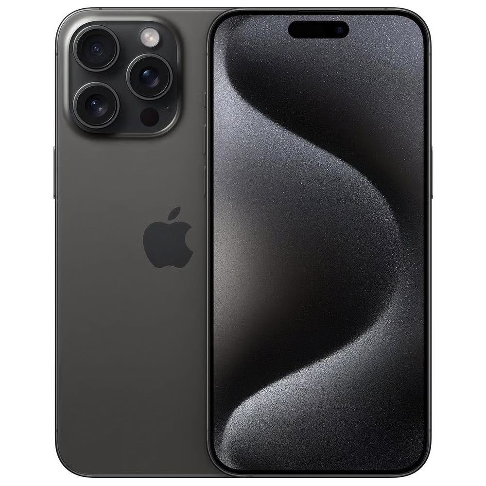 iPhone 15 Pro Max Negro vista frontal y trasera