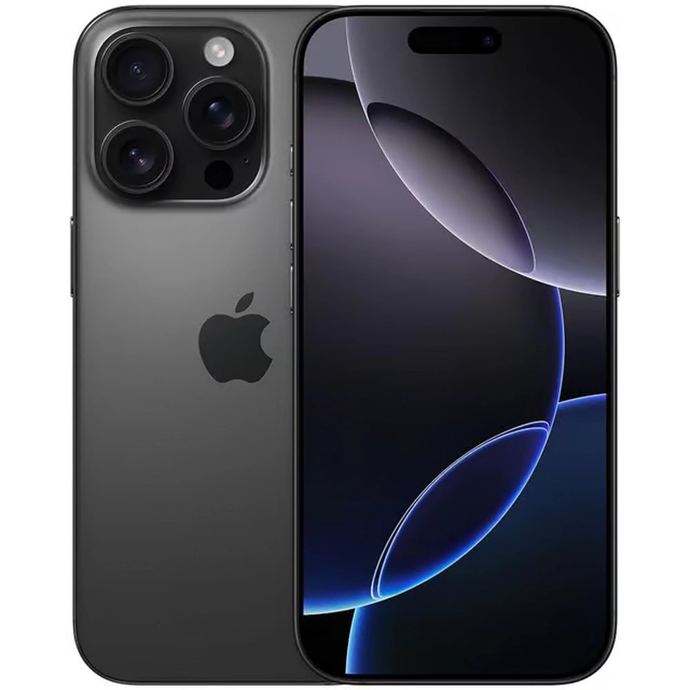 iPhone 16 Pro Negro iPhone 16 Pro Negro vista frontal y trasera
