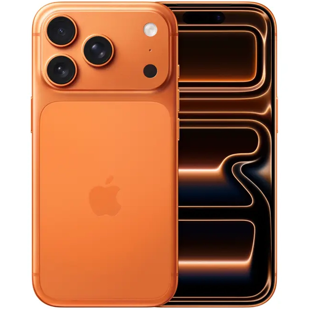 iPhone 17 Pro Naranja iPhone 17 Pro Naranja vista frontal y trasera